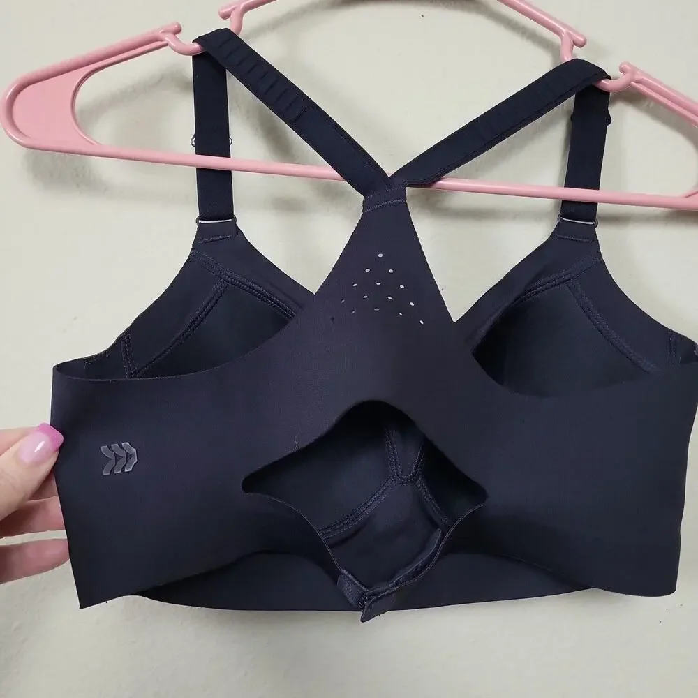 All In Motion Womens Black Adjustable Strap Racer Back Sports Bra Size Small - Picture 2 of 4